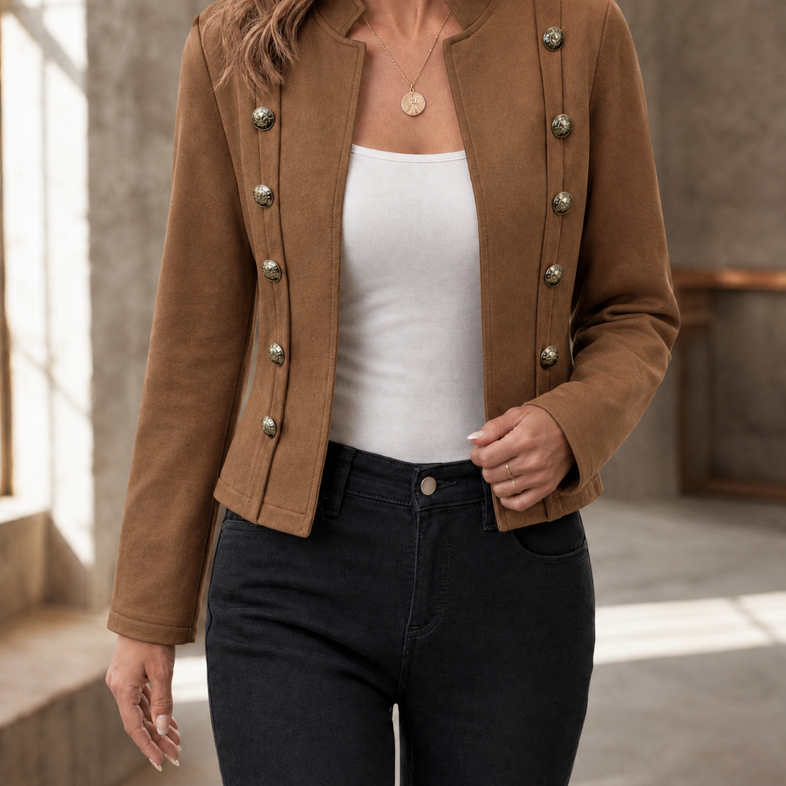 Magdalena-Elise Military Jacket - Khaki