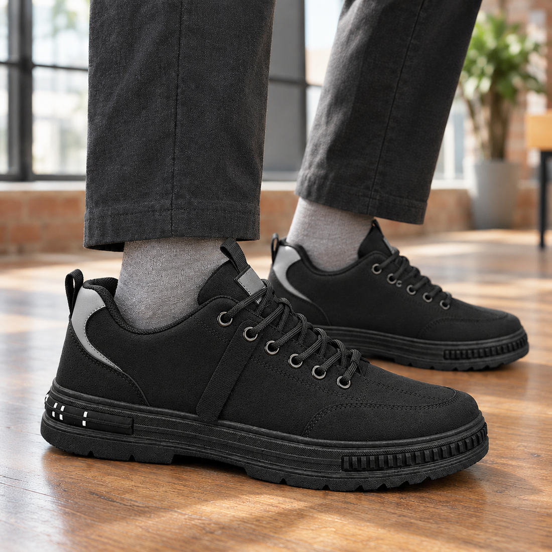 Marinelli-Monza Platform Sneakers - Black