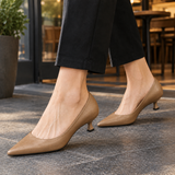 Zeno-Zara Kitten Heel Pumps - Khaki