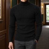 Dario Cable Knit Sweater - Black