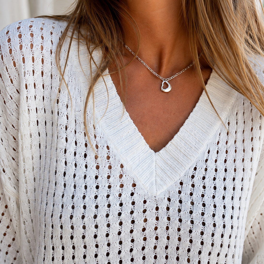 Valentina V-Neck Knit Top - Lead Product Detail