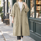 Fenella-Mae Hooded Coat - Khaki
