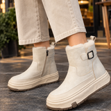 Imola-Milano Platform Boots - Beige