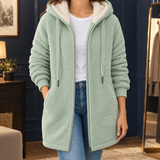 Fleur-Faye Hooded Fleece Jacket - Green