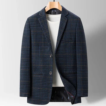 Kingswool Check Blazer - Navy