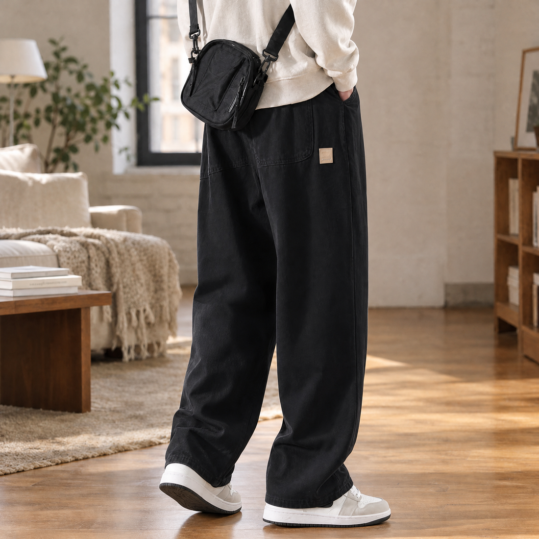Florian Wide Leg Pants - Black