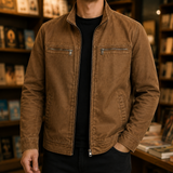 Knox Stand Collar Jacket - Brown