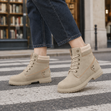 Vinci-Capri Lace-Up Boots - Beige