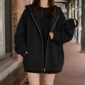 Cardigan Sweatshirt Black (lightweight)