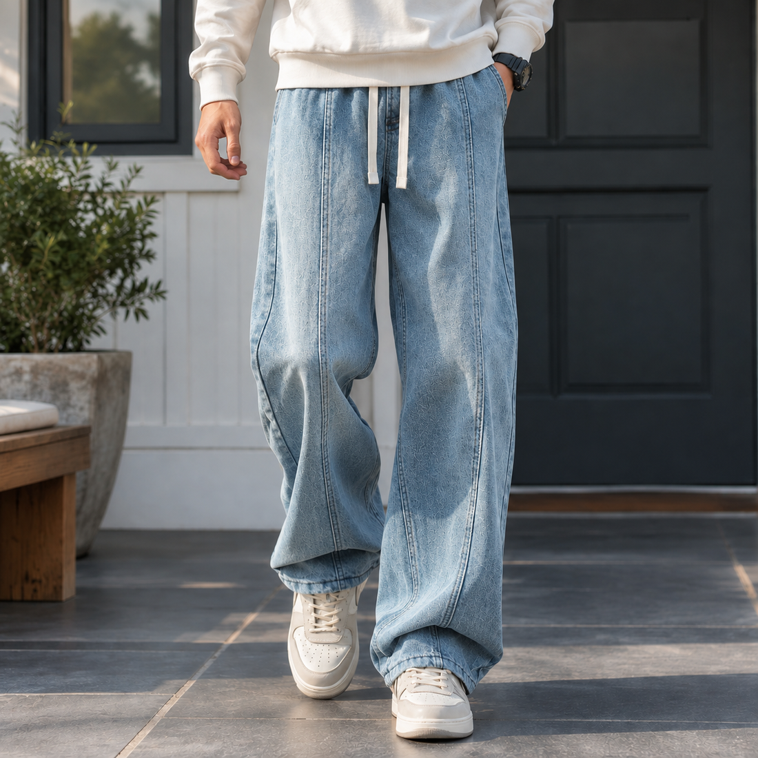 Amaury Loose Leg Pants - Blue