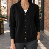 Eva-Jade V-Neck Cardigan - Black