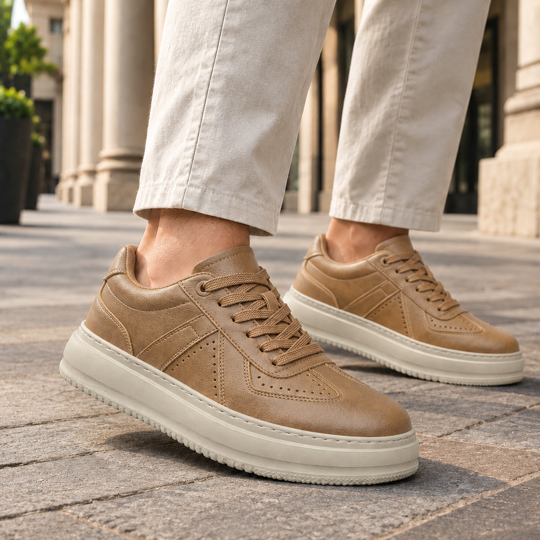 Quirini Platform Sneakers - Brown