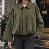 Gwendolyn Suede Jacket - Army Green