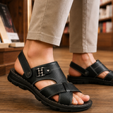 Todaro Leather Sandals - Black
