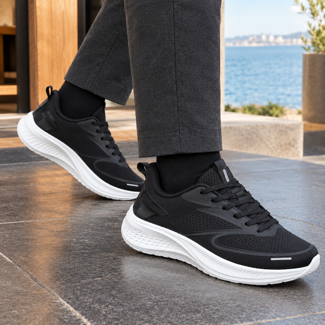 Rapallo Mesh Sneakers - Black And White (Standard)
