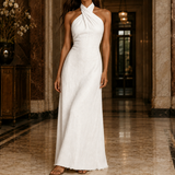 Apolline Halter Maxi Dress - White