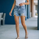 Celeste Distressed Shorts - Light Color