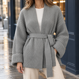 Christabel-Skye Belted Cardigan - Gray