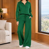 Fernanda-Sage Wide-Leg Set - Green