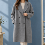 Margot-Rose Cocoon Coat - Gray