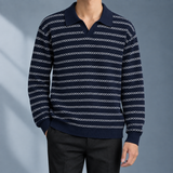 Hendrik Striped Polo - Blue