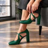 Messina Strappy Heels - Green