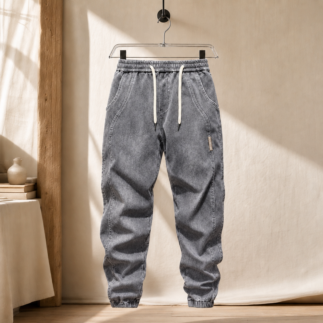 Dario Relaxed Jogger Pants - Gray