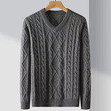 Mayfair Cable-Knit Sweater - Gray