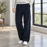 Romano Wide Leg Pants - Navy Blue