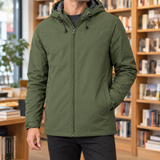 Nathanael Hooded Jacket - Olive Green