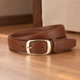 Poggio Gold Buckle Belt - Gold Buckle-caramel