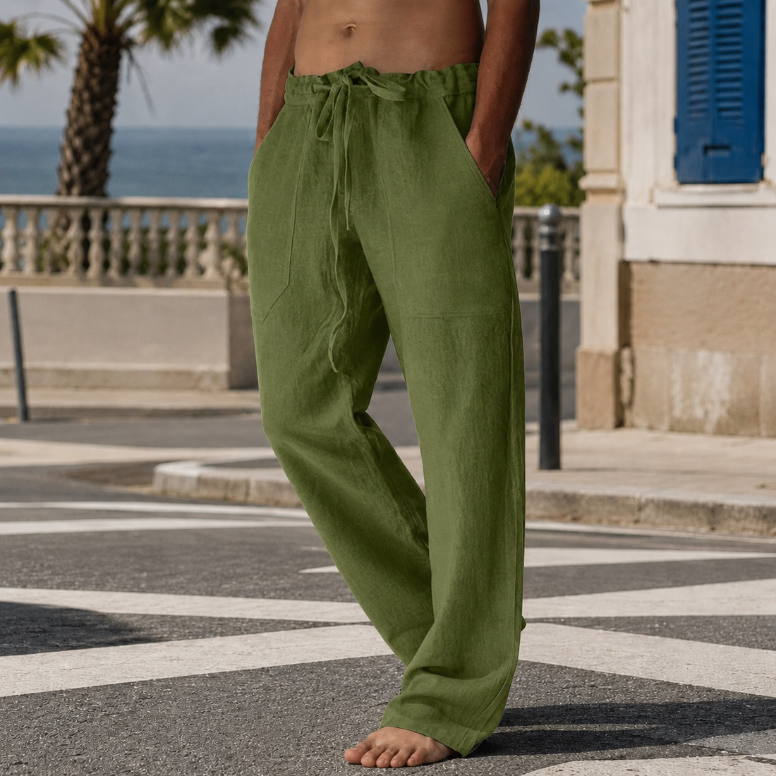 Wyatt Wide Leg Pants - Green