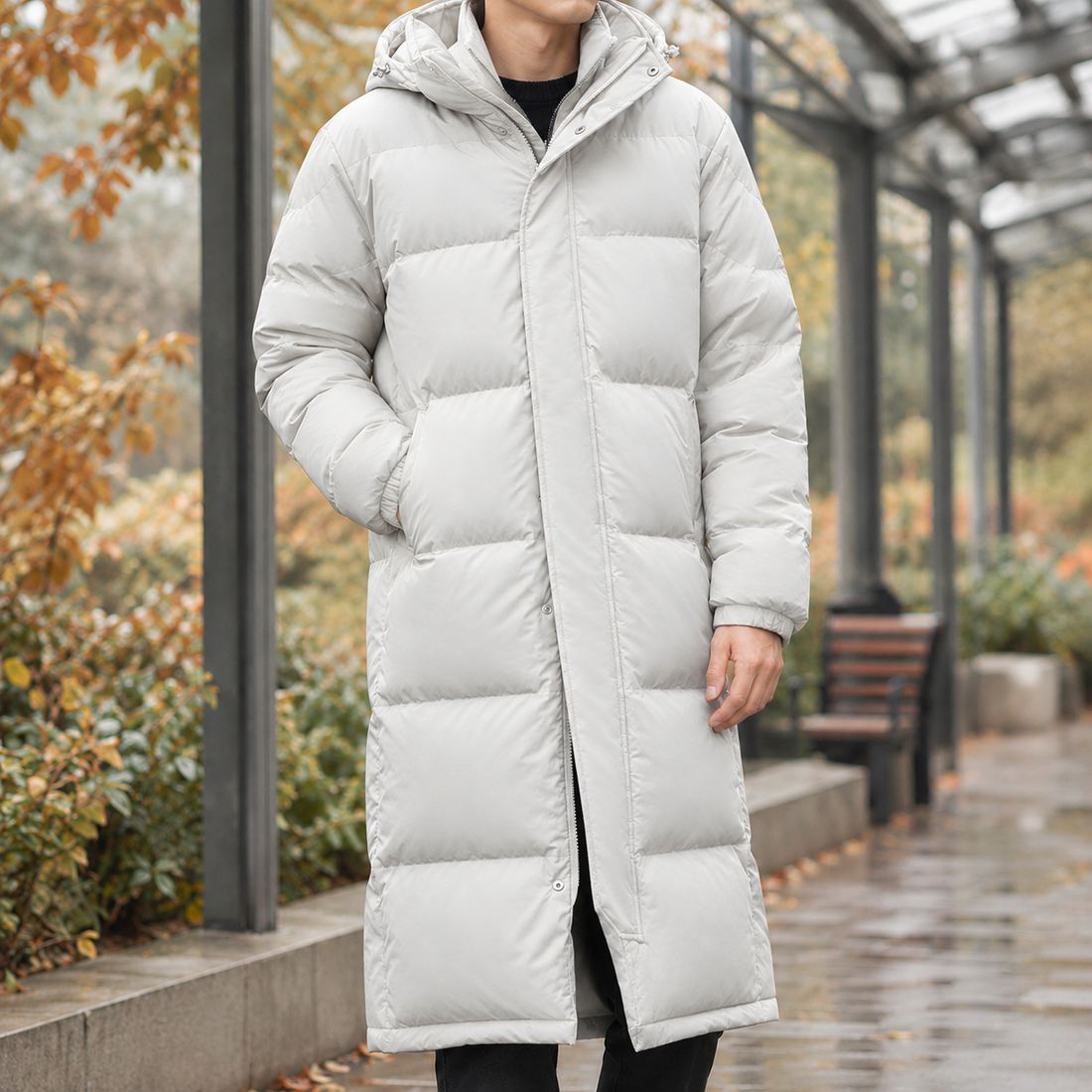 Hadrian Puffer Coat - Off White