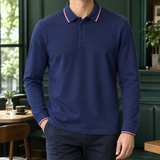 Lothaire Tipped Polo - Navy