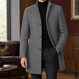 Wyatt Single Breasted Overcoat - Gray