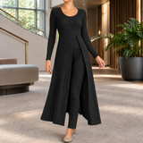 Salome-Marie Ribbed Set - Black