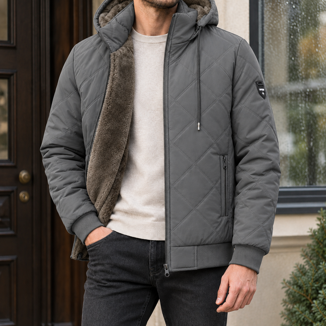 Dorian Quilted Jacket - Gray