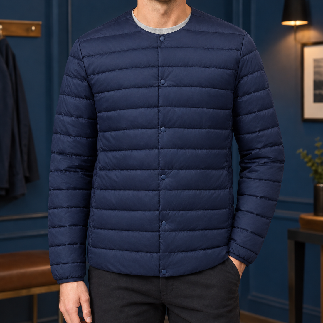 Celestin Down Jacket - Navy Blue