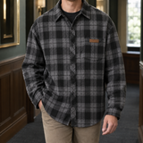 Marco Plaid Overshirt - Black
