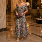 Valeria-Rose Draped Maxi Dress - Green