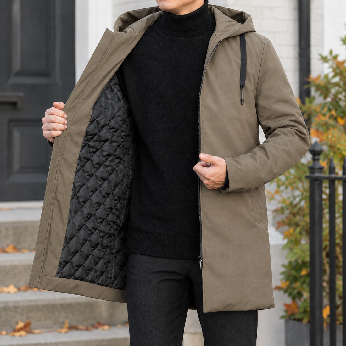 Romano Hooded Jacket - Coffee