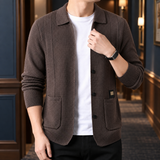 Emilio Collared Cardigan - Brown