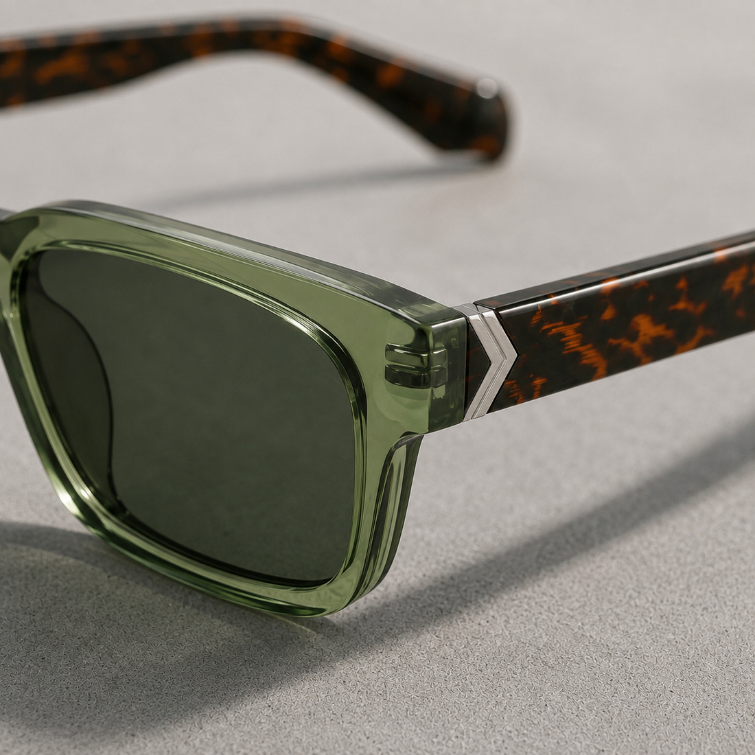 Pascal Rectangular Sunglasses - Lead Product Detail