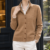 Eva-Rose Collared Cardigan - Camel