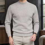 Caleb Mock Neck Sweater - Light Gray