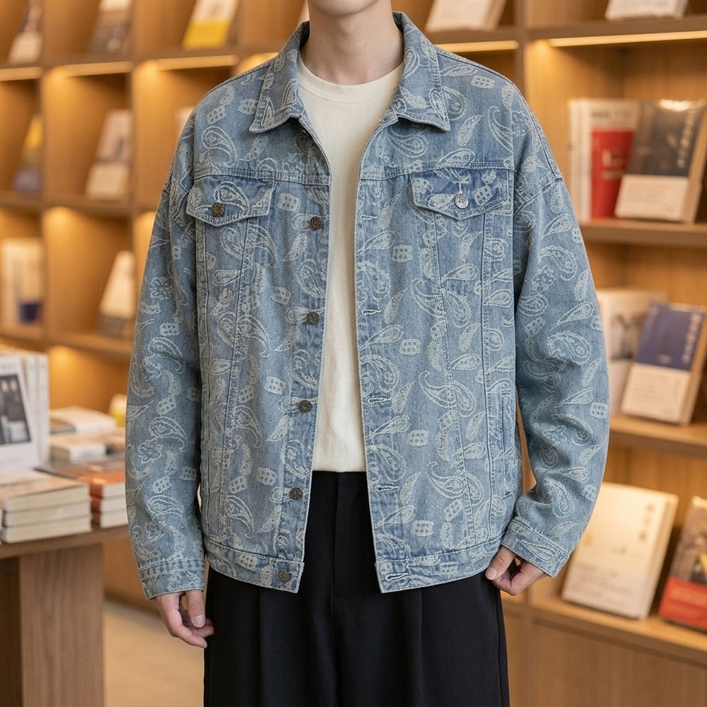 Conrad Paisley Jacket - Light Blue