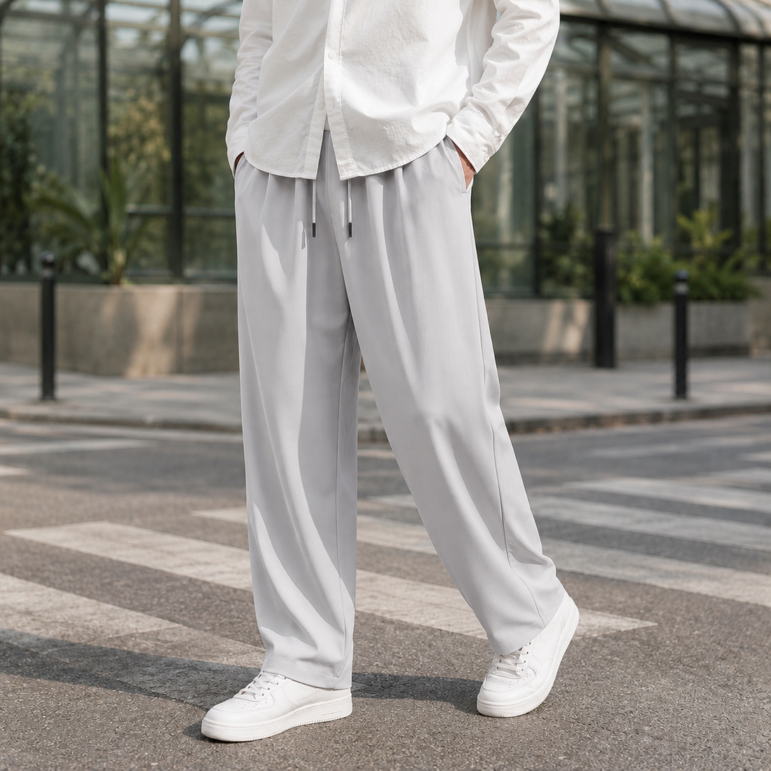 Sylvester Relaxed Pants - Light Gray