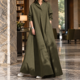 Abigail A-Line Maxi Dress - Khaki