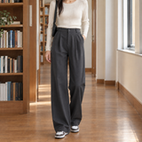 Carlotta-June Wide Leg Pants - Dark Gray
