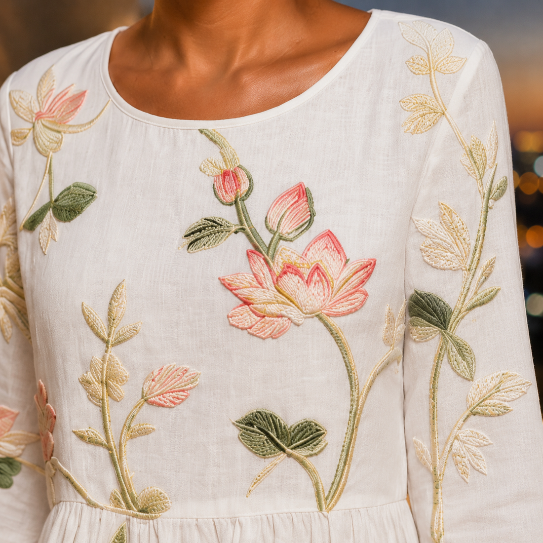 Willa Embroidered Midi Dress - Lead Product Detail